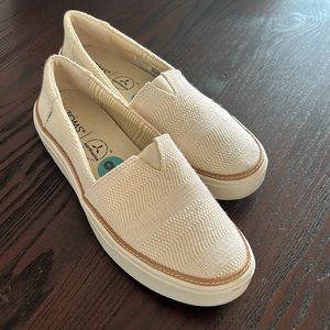 TOMS Beige/Tan slip ons